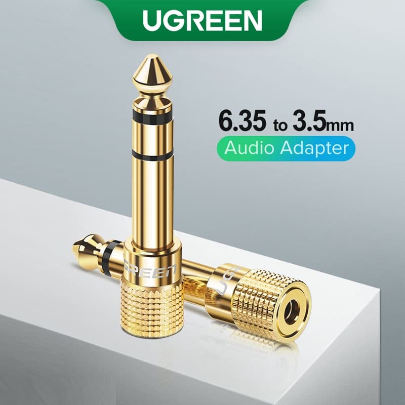 Adaptador De Áudio Estéreo Ugreen Jack Para Fone De Ouvido (6.5Mm / 6.35mm / 3.5mm)