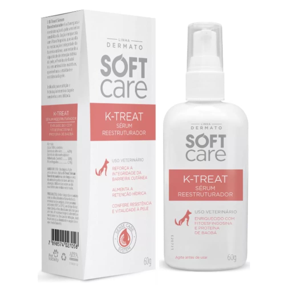 Loção Serum Soft Care K-treat Para Cães E Gatos 60g
