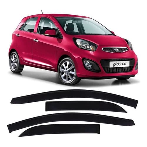 Calha de Chuva Defletor Kia Picanto 2012 a 2017 4 Portas Ecoflex