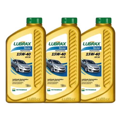 Óleo Lubrificante (03 Litros) - 15W40 API SL Tecno Semissintético Lubrax
