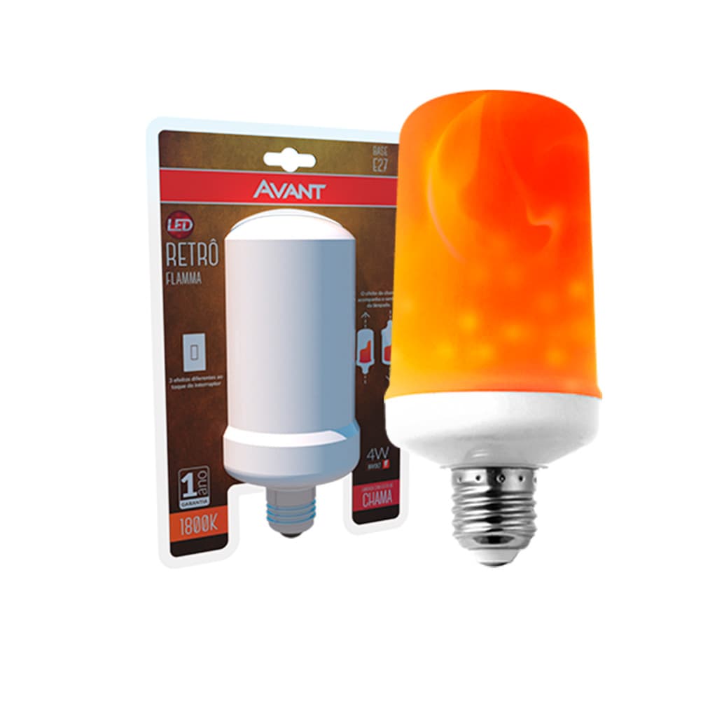 Lampada Led Retro Flamma E27 4W 1800k 110/220v Avant