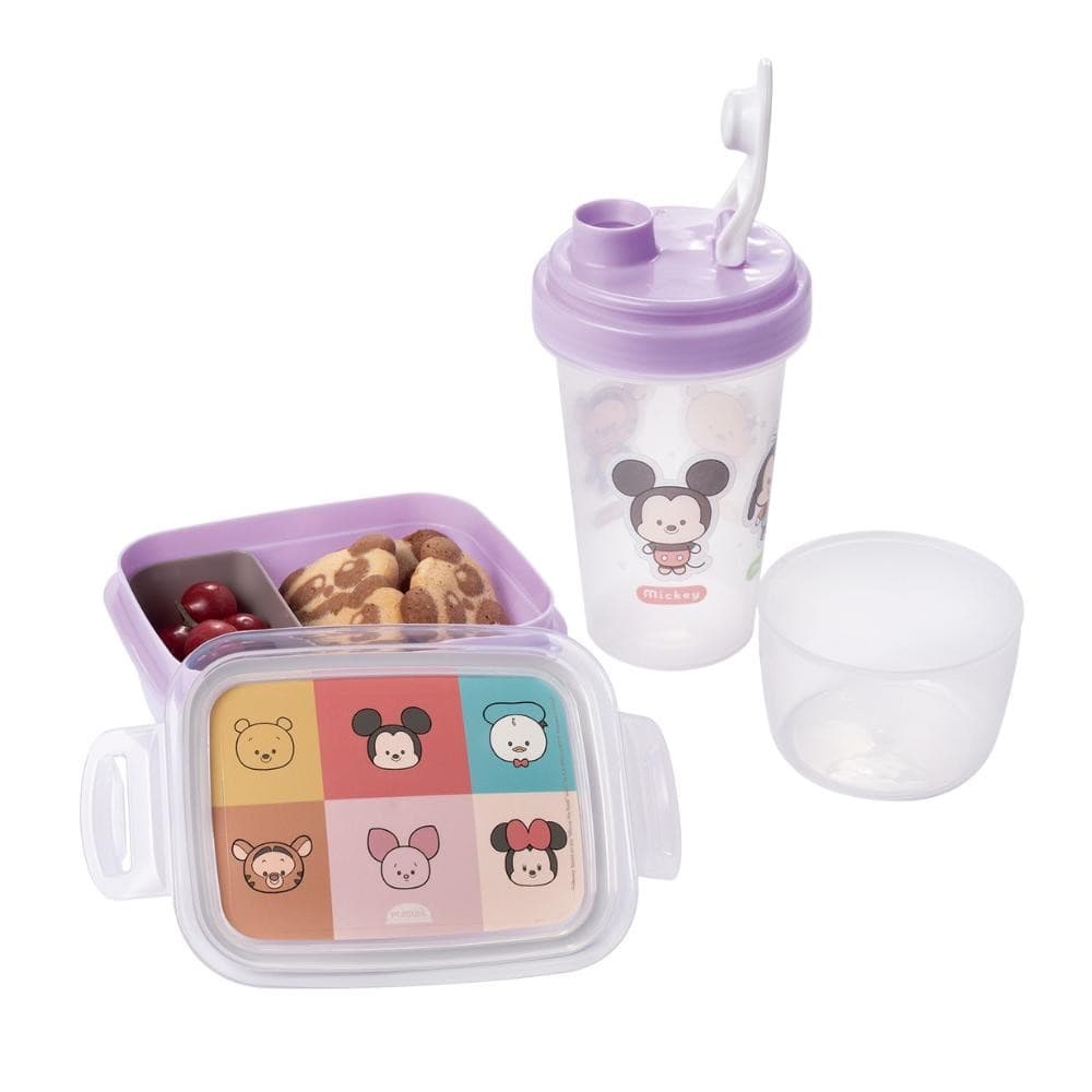 Kit para Lancheira Yululun 2 Peças 1 Pote Marmita 1 Garrafa Mini Shakeira Plasútil