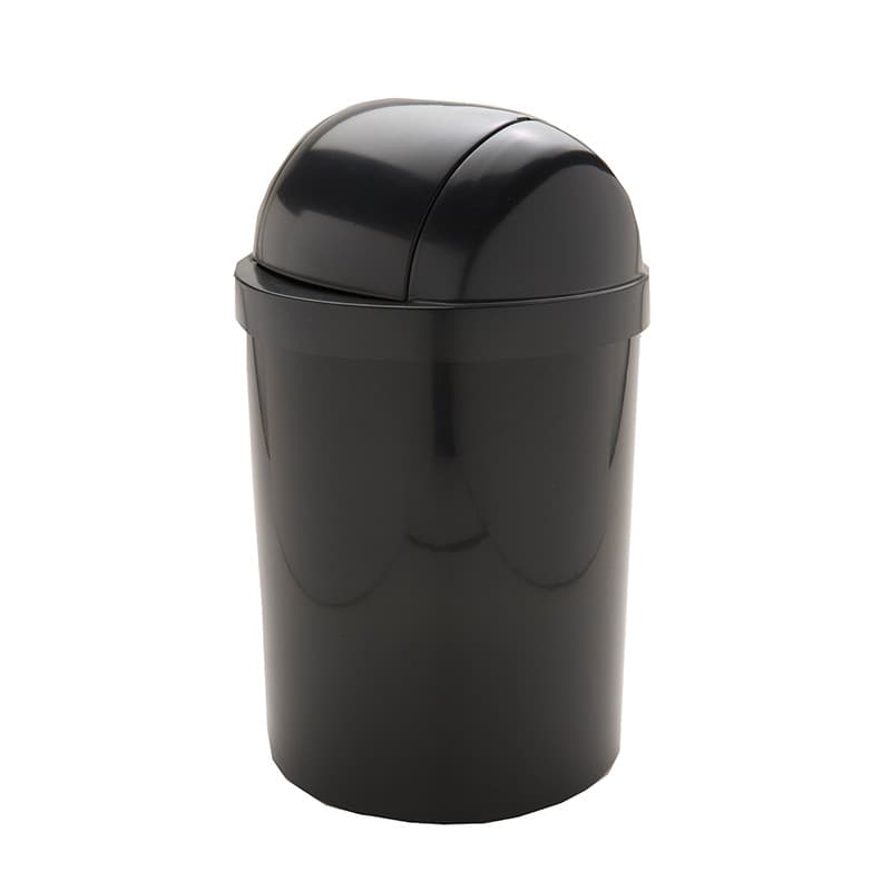 Cesto de lixo plástico 15L Preto com tampa basculante T-0705TPR Trilha