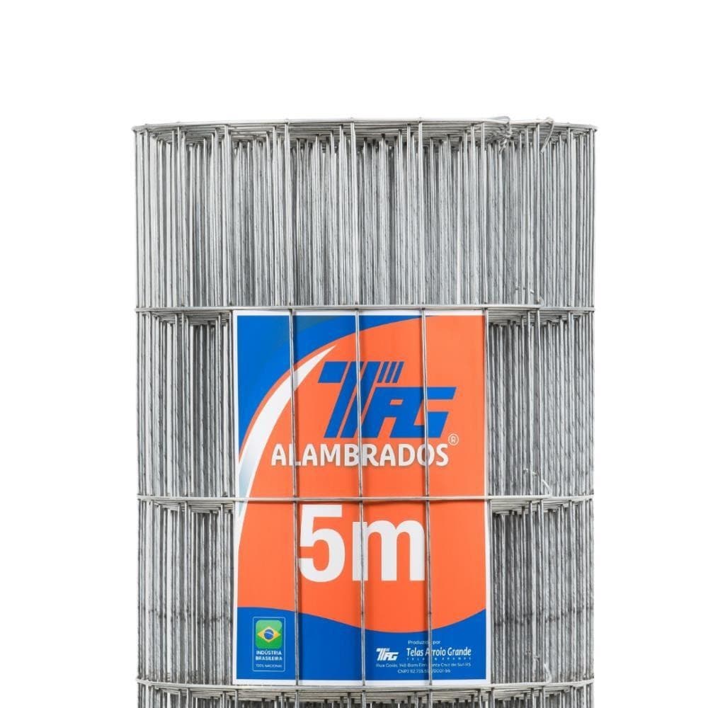 TELA SOLDADA TAG MALHA 5x15cm FIO 2,76mm RL 05X1,0m