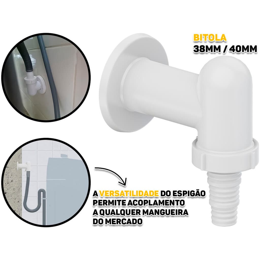 Adaptador Para Máquina De Lavar Saída De Água Evita Retorno De Mau Cheiro Espuma 38mm Tigre