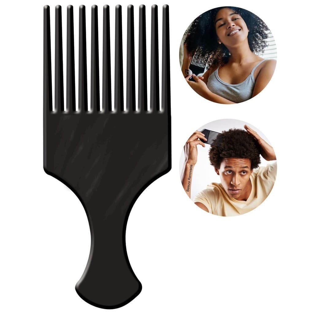 Pente Garfo Penteado De Cabelos Afro Dentes Largos Plástico