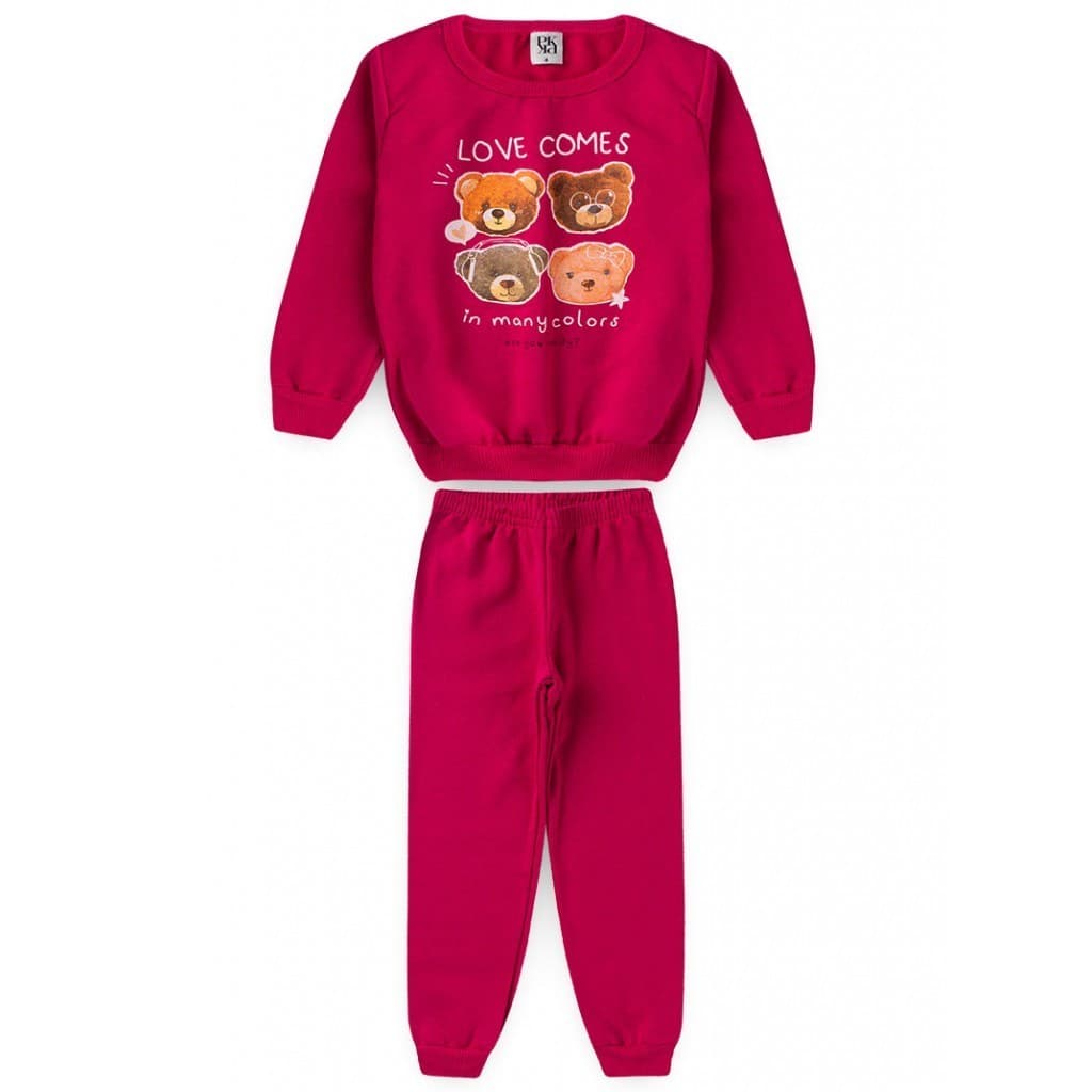 Conjunto Feminino Infantil Love Comes