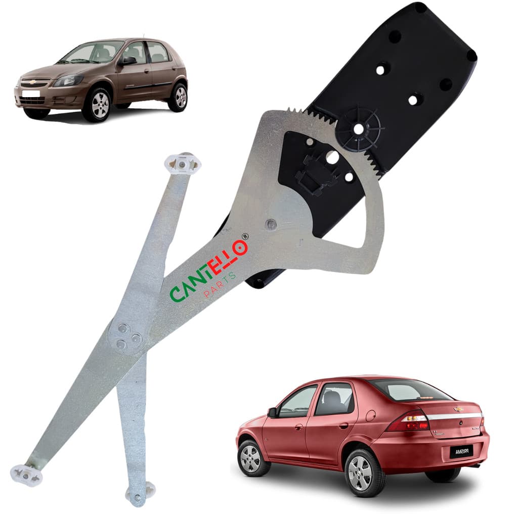Máquina vidro elétrica POSITRON Dianteira Esquerda Celta 4 Porta e Prisma 2000 a 2016 Bosch 8 dentes