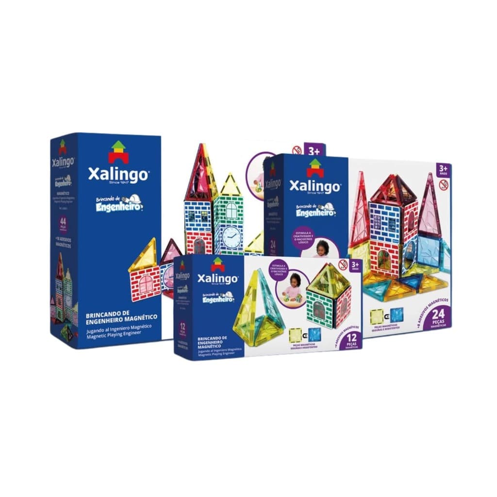 Brinquedo Infantil Brincando de Engenheiro Magnético Xalingo (Escolha o modelo)