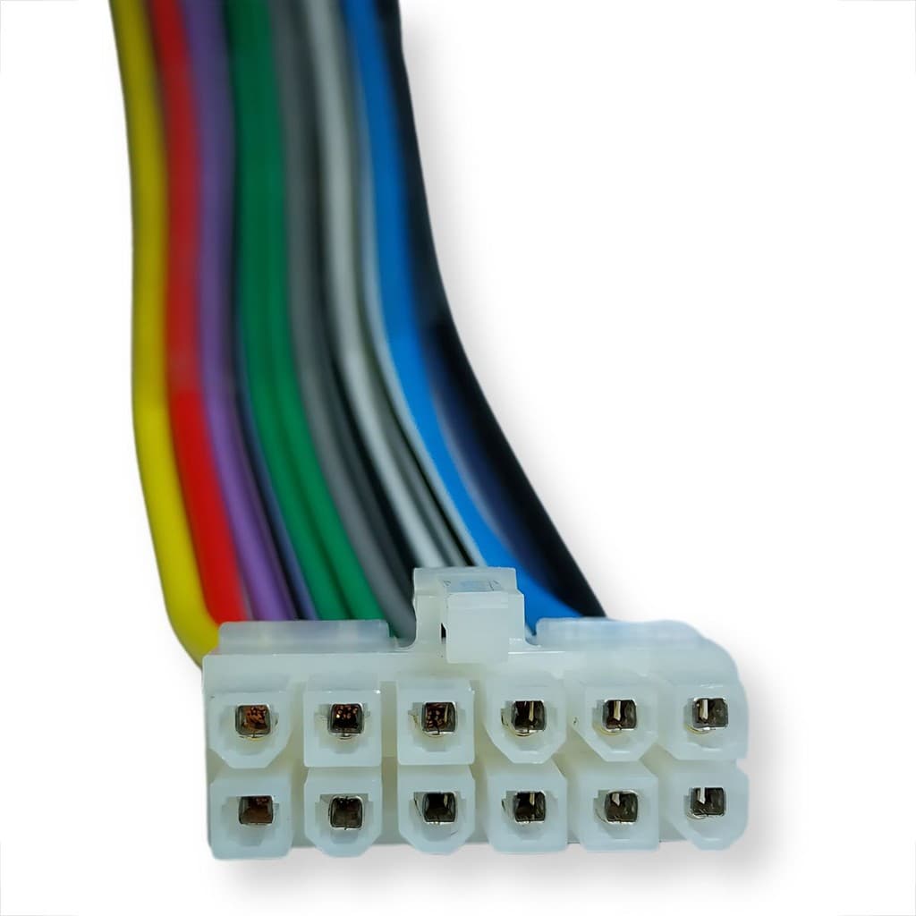 CHICOTE PARA RÁDIO FIC FCD 2040 PLUG 12 VIAS CONECTOR MACHO INSTALAÇÃO SOM AUTOMOTIVO PARA FÊMEA