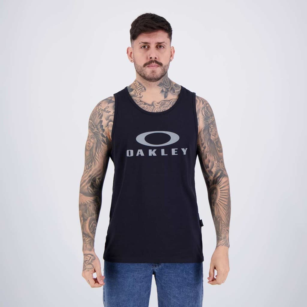 Regata Oakley Bark Tank Preta e Cinza