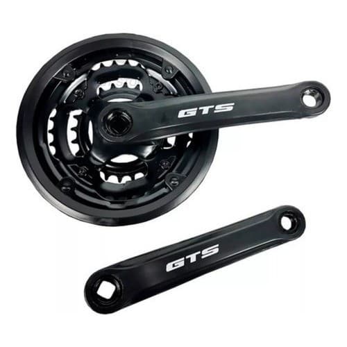 Pedivela Pedal Gts Tipo Shimano Reduzido 42/34/24 Mtb Coroa Aço Preto