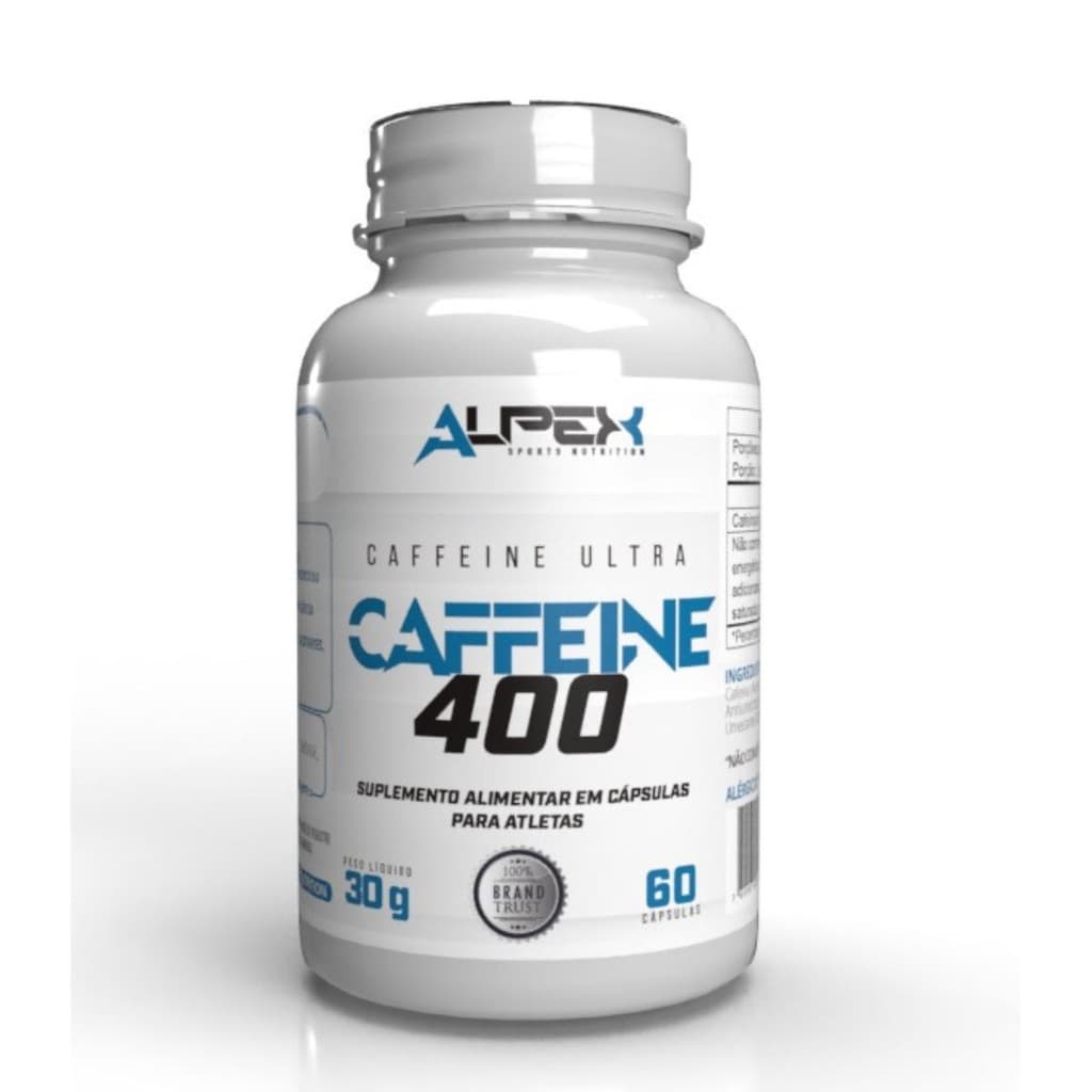 Cafeína 400mg 60 Cápsulas - Alpex Sports Nutrition