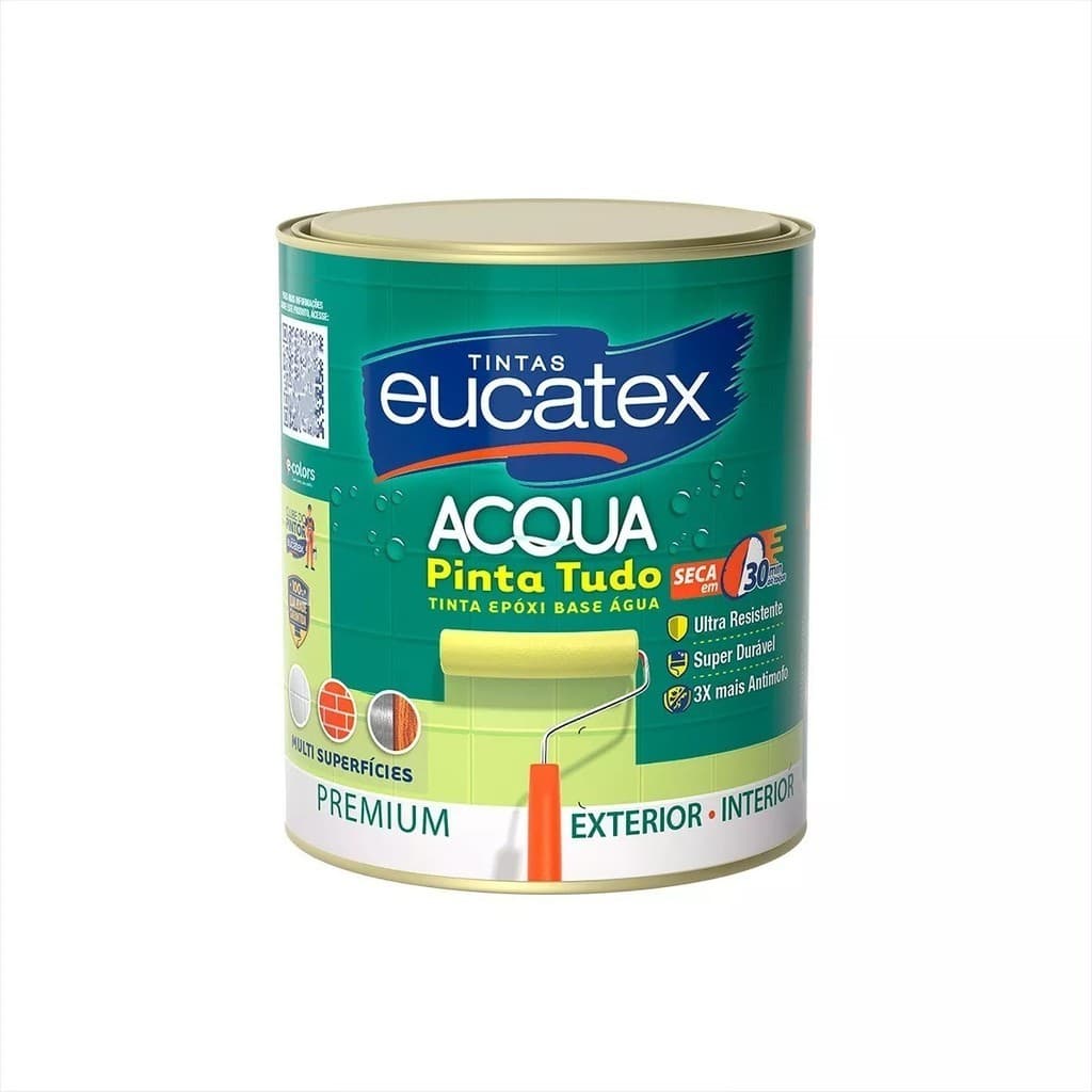 Tinta Epóxi Tinta Base Água, Azulejos Madeira Metal Banheiro 900ml