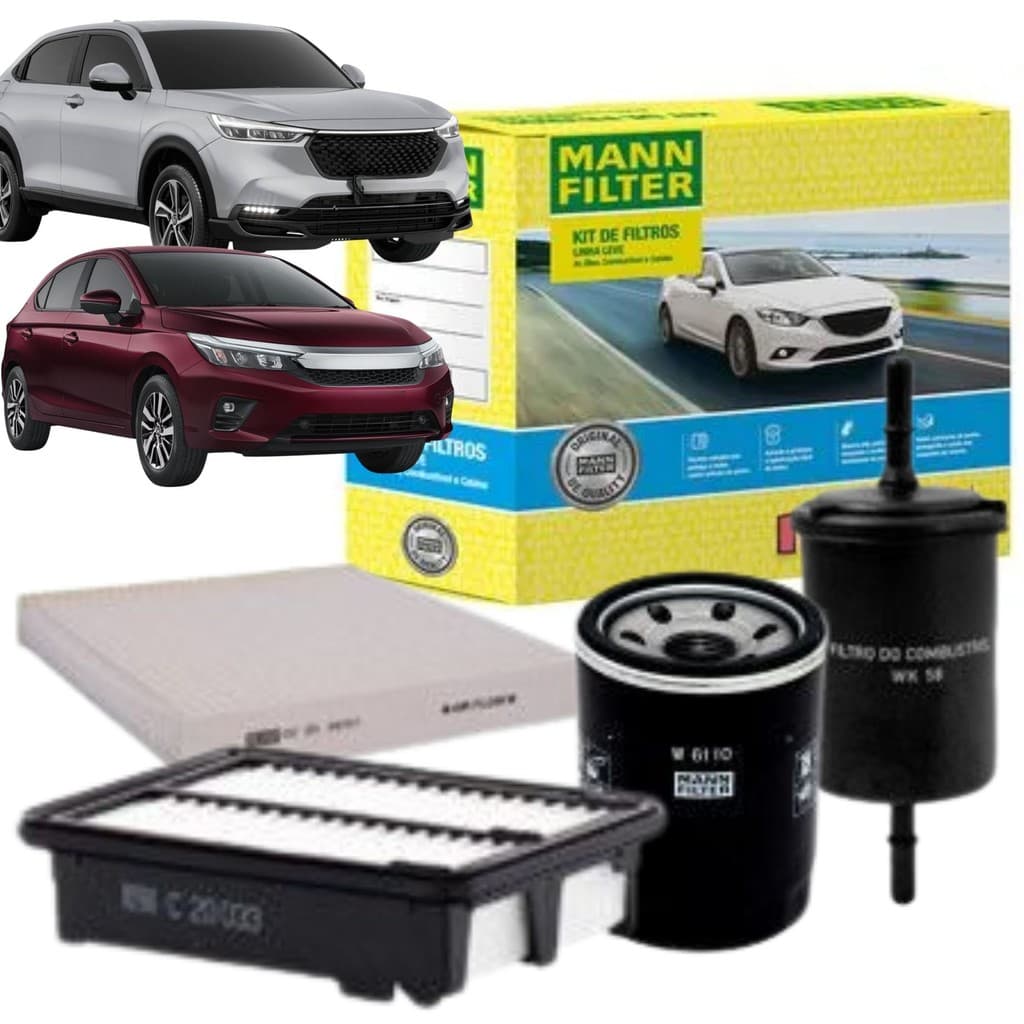 Kit Revisão 4 Filtros Honda HR-V / City - 1.5 16v - 2022... (SP11080-4)