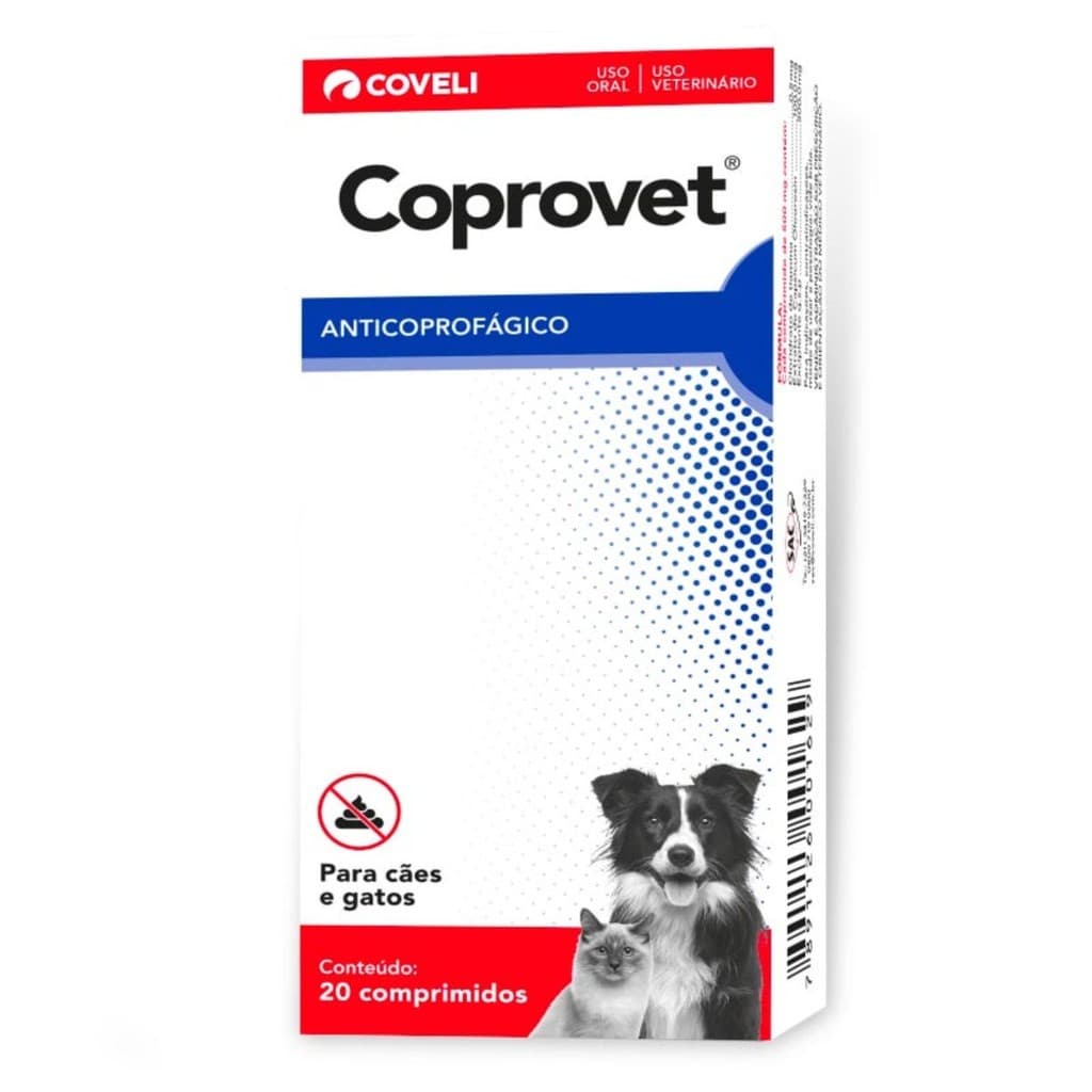 Coprovet Anticoprofágico para Cães e Gatos 20 Comp. - Coveli