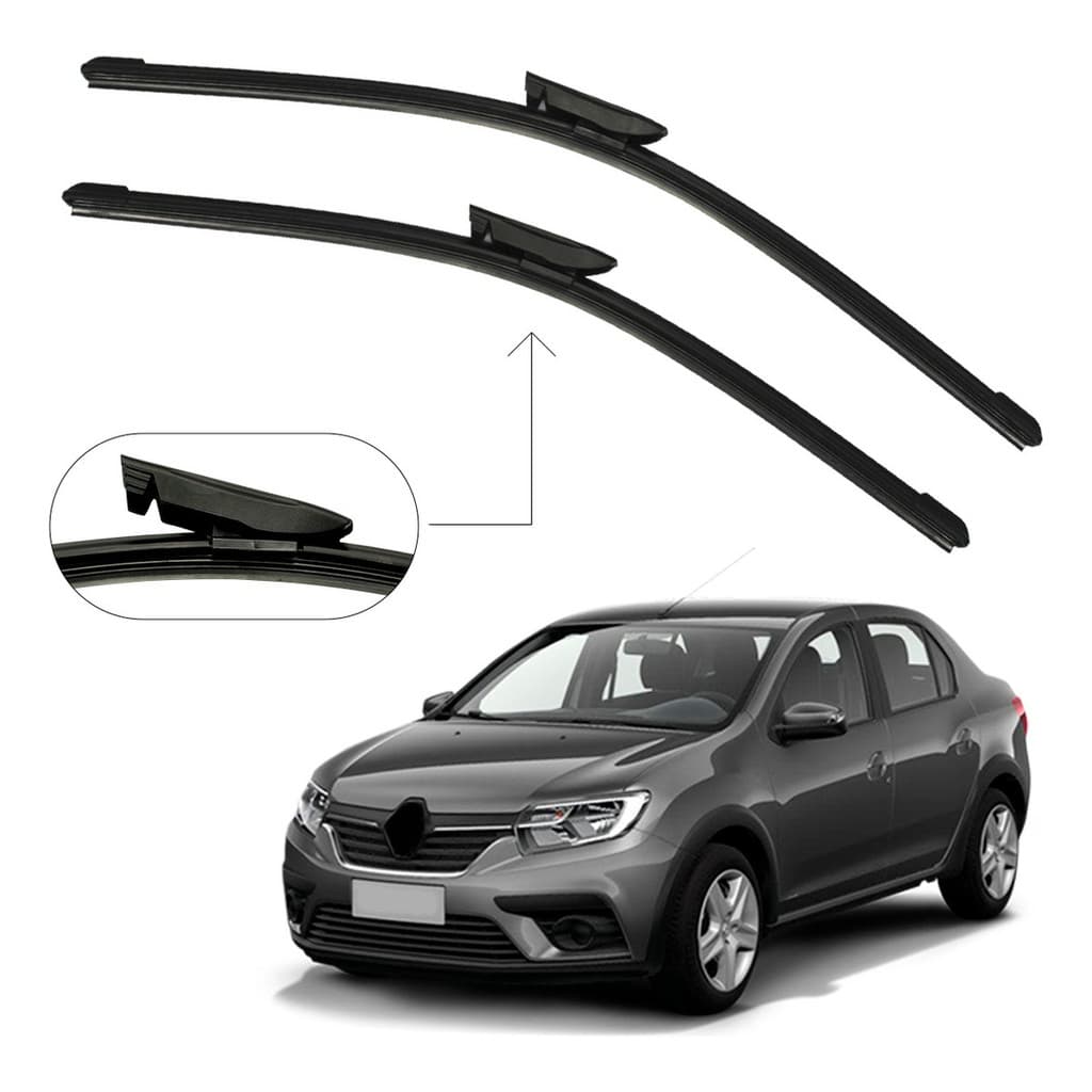 Par Palheta Limpador Parabrisa Renault Logan 2014 15 À 2021 Paleta Limpador Para-brisa Logan