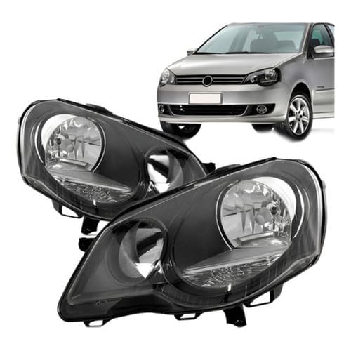 Par Farol Polo 2007 2008 2009 A 2012 Manual Máscara Negra