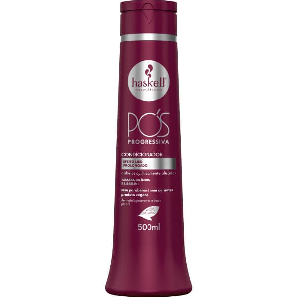Condicionador Pós-Progressiva 500ml Haskell | Alinhamento, Brilho e Efeito Prolongado da Escova