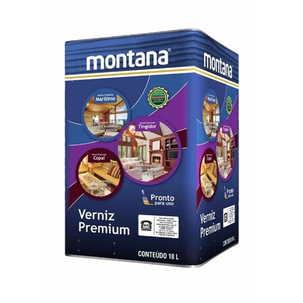 Verniz Maritimo Natural Brilho 18L Montana
