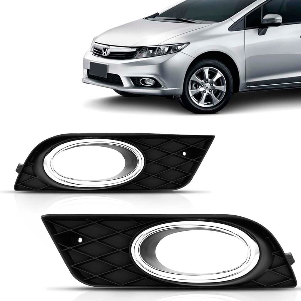 Moldura Grade Milha Civic 2012 2013 2014
