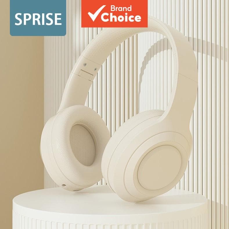 SPRISE Fone de Ouvido Bluetooth Premium Sem Fio Colorido Fone Dobrável para Jogos com Microfone
