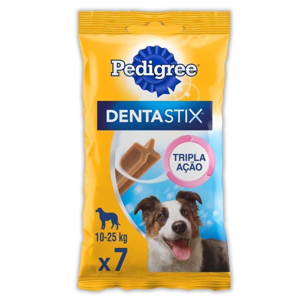 Petisco Dentastix Cuidado Oral Para Cães Adultos Raças Médias 7 Unidades Pedigree
