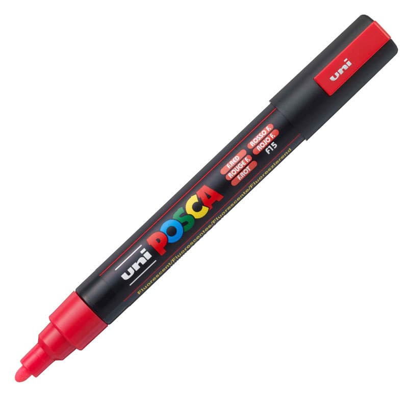 Caneta Posca PC-5M Vermelho Fluorescente uni-ball
