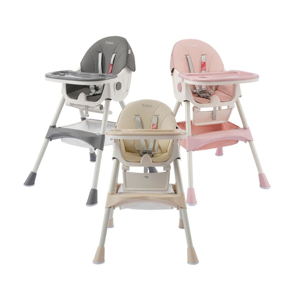 Cadeira Alimentação Infantil Portátil 2 em 1 Reclinável Bandeja Dupla 23kg Cherry Maxi Baby
