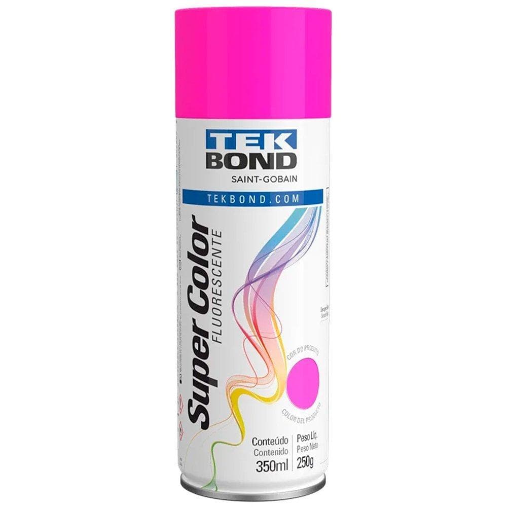 Tinta Spray Tekbond Rosa Fluorescente 350ml