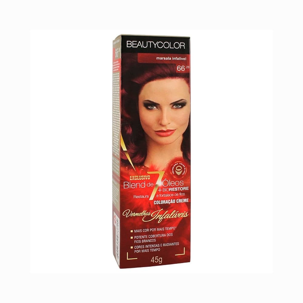 Coloração Beauty Color Vermelhos Infalíveis 66.26 Marsala Infalível