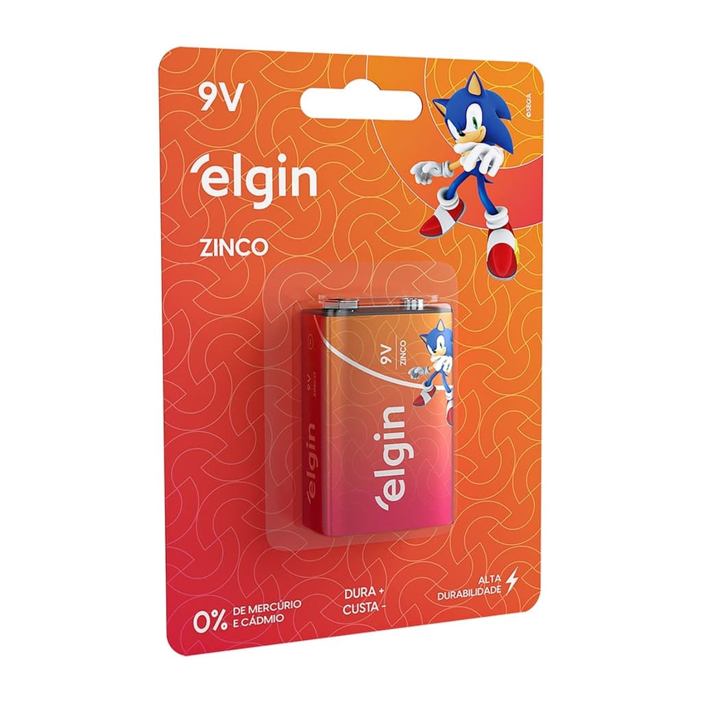 Bateria Pilha Comum Zinco 9v Sensor Brinquedo Rádio Elgin