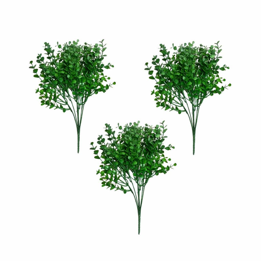 Kit 3 Planta Artificial Decorativa Buquê Folhas De Eucalipto