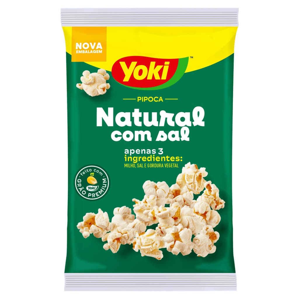Yoki Pipoca para micro-ondas sabor natural com sal 50g