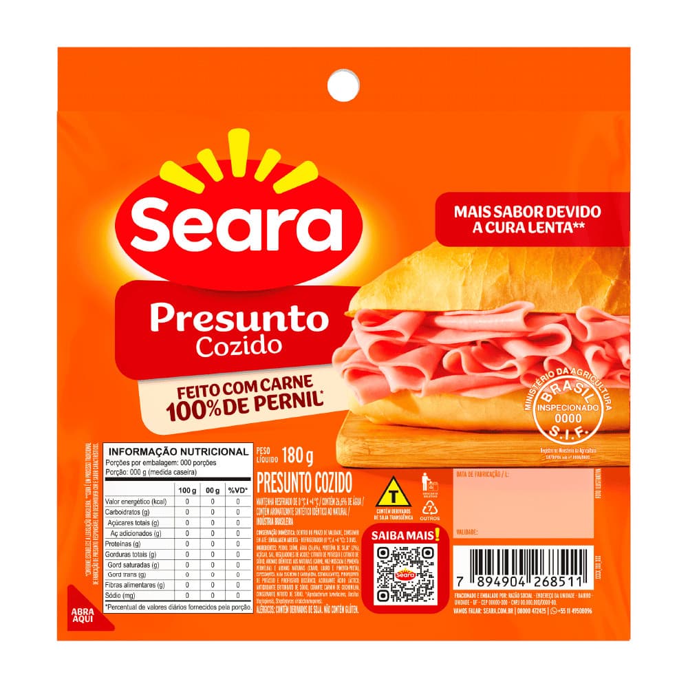 Seara Presunto fatiado 180g