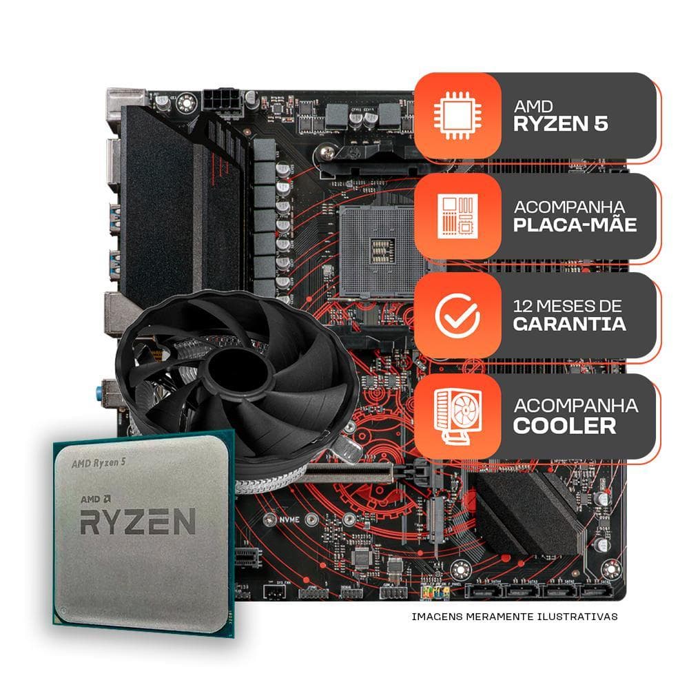 Kit Upgrade Gamer AMD Ryzen 5 5500, B550M