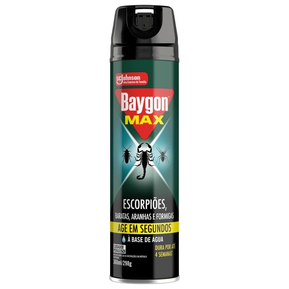 Inseticida Aerossol Baygon Max à Base de Água 360ml Spray