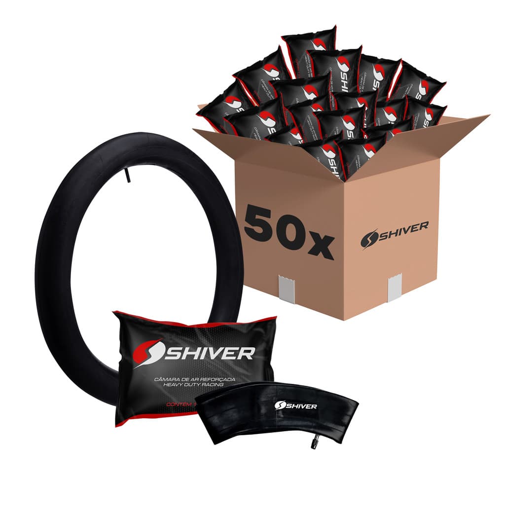 Kit 50 Unidades Câmara de Ar Para Pneu Aro 18 2.50-18 2.75-18 3.00-18 90/90-18 100/80-18 CG Titan Fan 125 150 160 Ybr