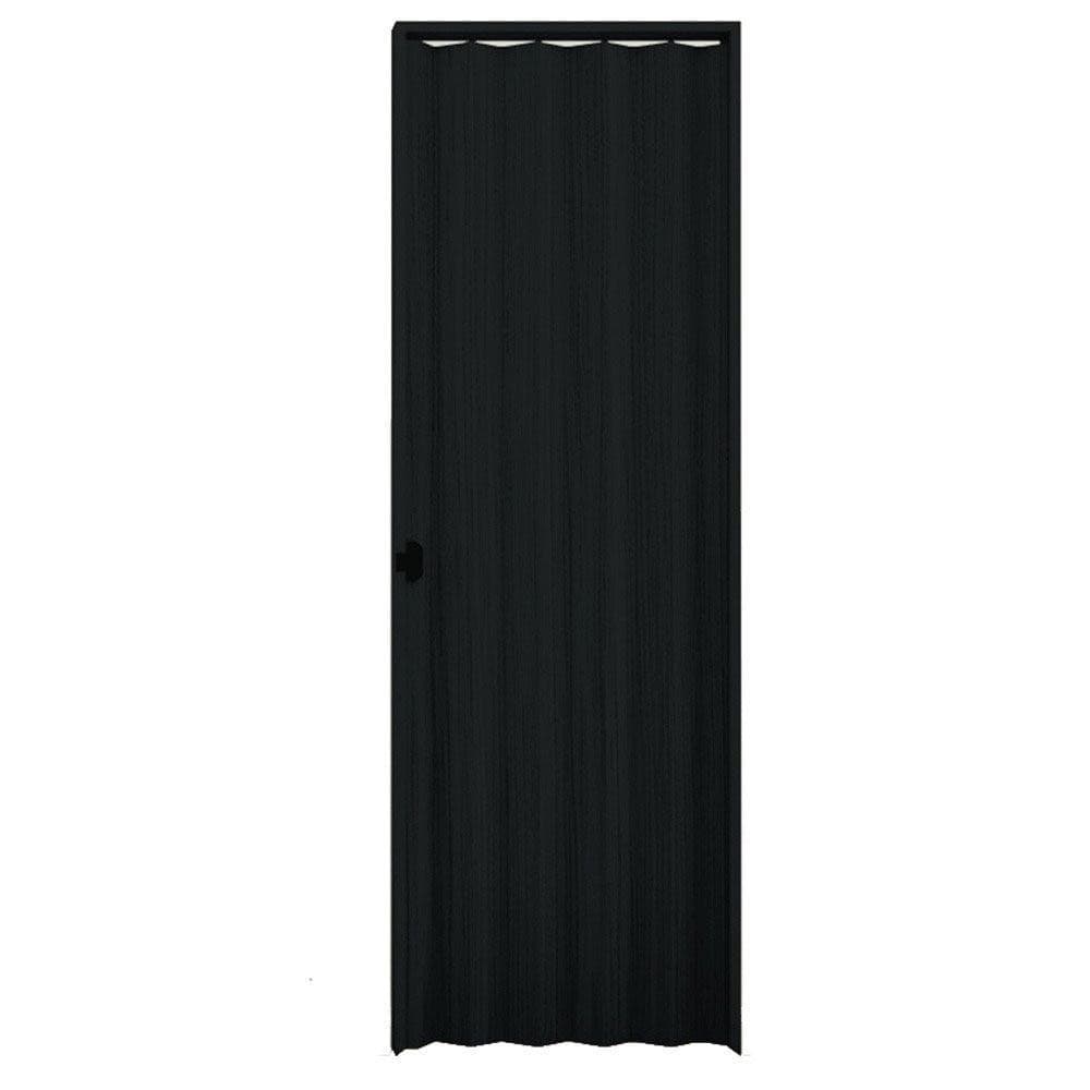 Porta Sanfonada Interna Plasbil PVC Relevo Preto, 210 x 80 cm