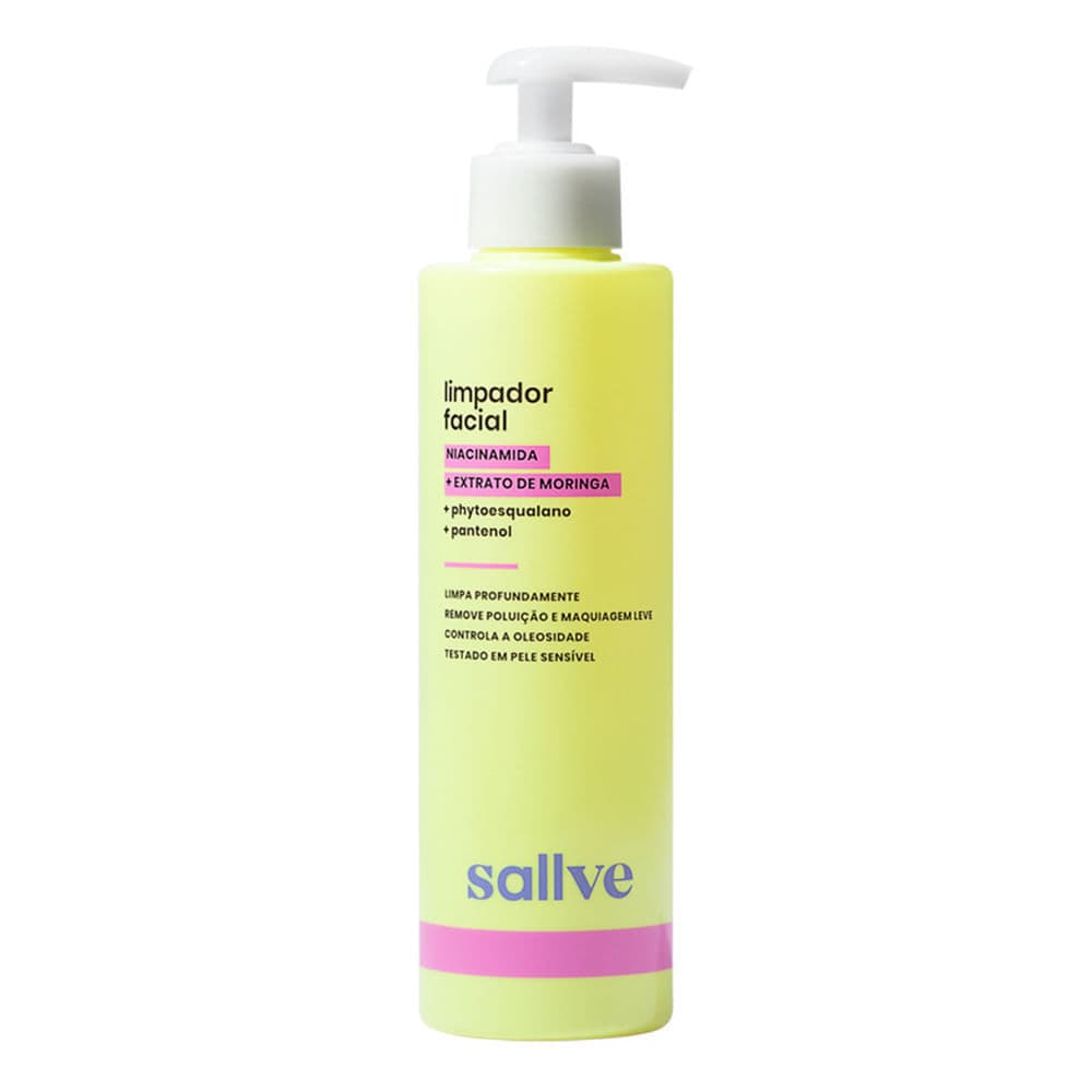 Limpador Facial Sallve Niacinamida e Extrato de Moringa 300ml