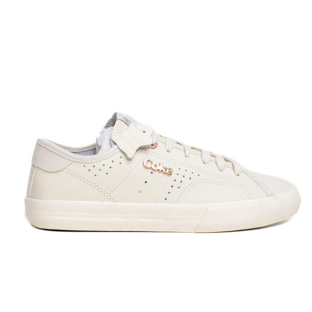 Tênis Coca Cola Horizon Leather Feminino Casual Confortável Urbano Dia a Dia Solado Borracha