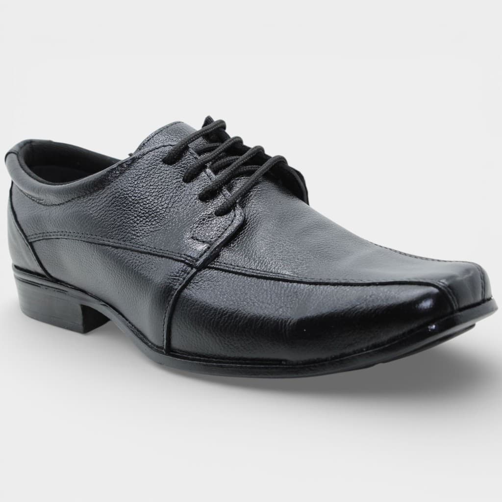 Sapato Social Couro Legítimo Casteliê Flex Confort Com Cadarço Masculino - Preto