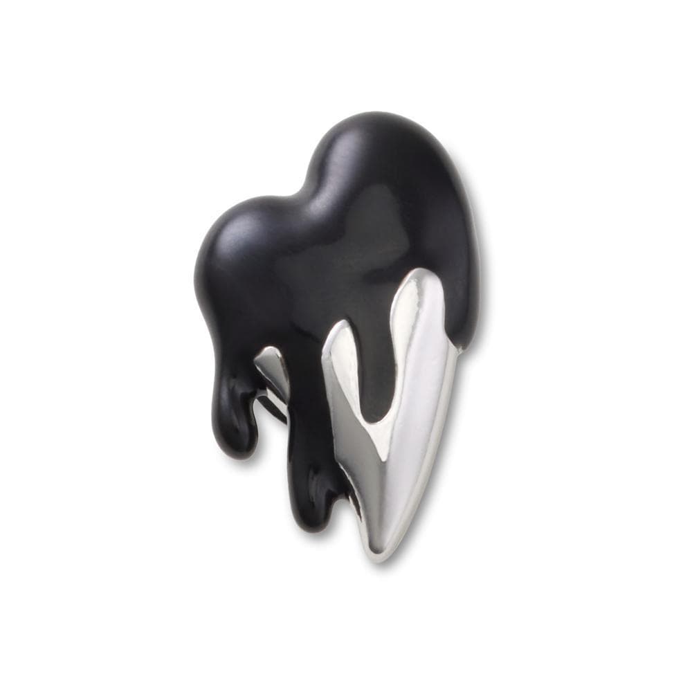 Jibbitz™ Coração Preto e Prata Único