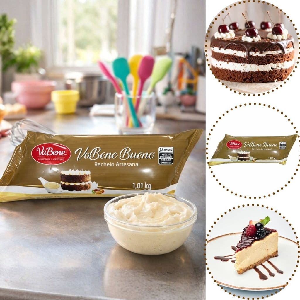 2 RECHEIO ARTESANAL CREME BUENO 1,01KG VABENE (CHOCO)