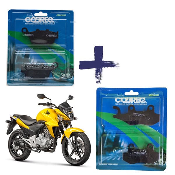 Pastilhas Freio Dianteira e Traseira CB300 2009 a 2015 S/ABS