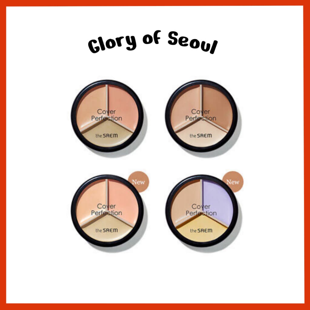 THE SAEM Corretivo Cover Perfection Triple Pot, 4 Tipos